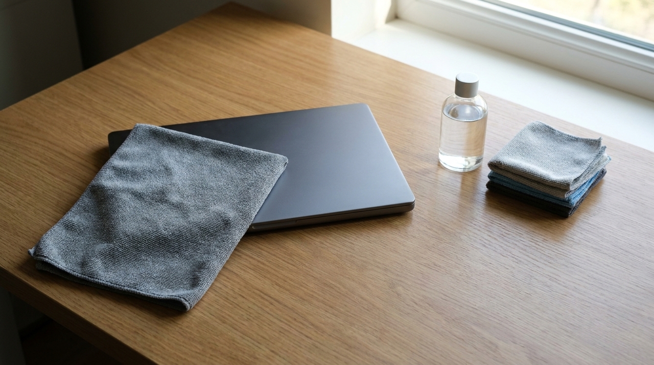 Antes de começar, desligue o notebook, tire da tomada e espere a tela esfriar.