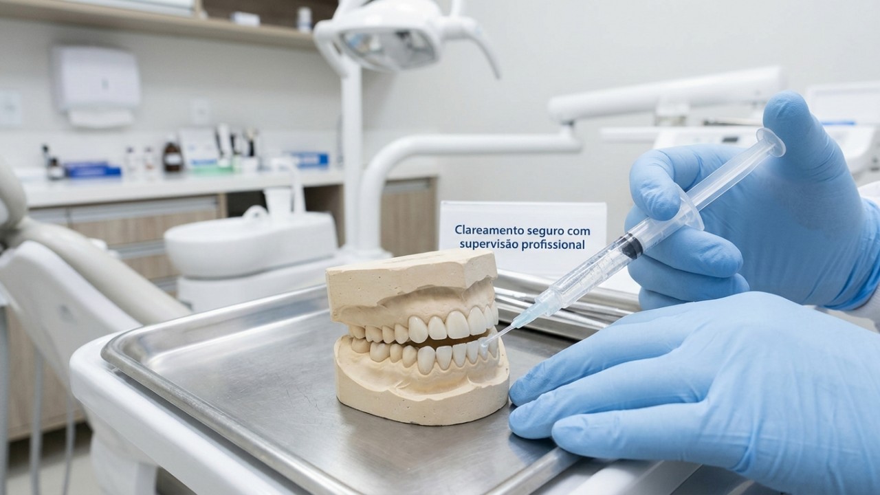 Receitas caseiras para clarear os dentes podem causar danos severos e irreversíveis ao esmalte dentário. – Imagem gerada por IA