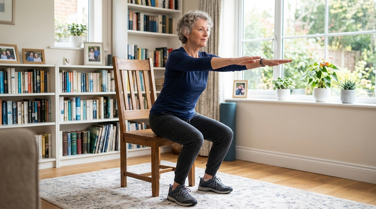 A proposta reúne movimentos acessíveis que trabalham diferentes grupos musculares ao mesmo tempo.