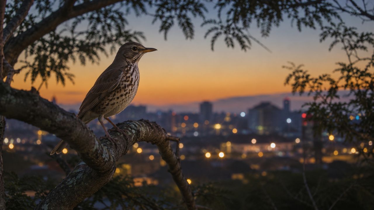 O relógio biológico das aves, regulado pela luz e clima, define o início do seu canto diário.