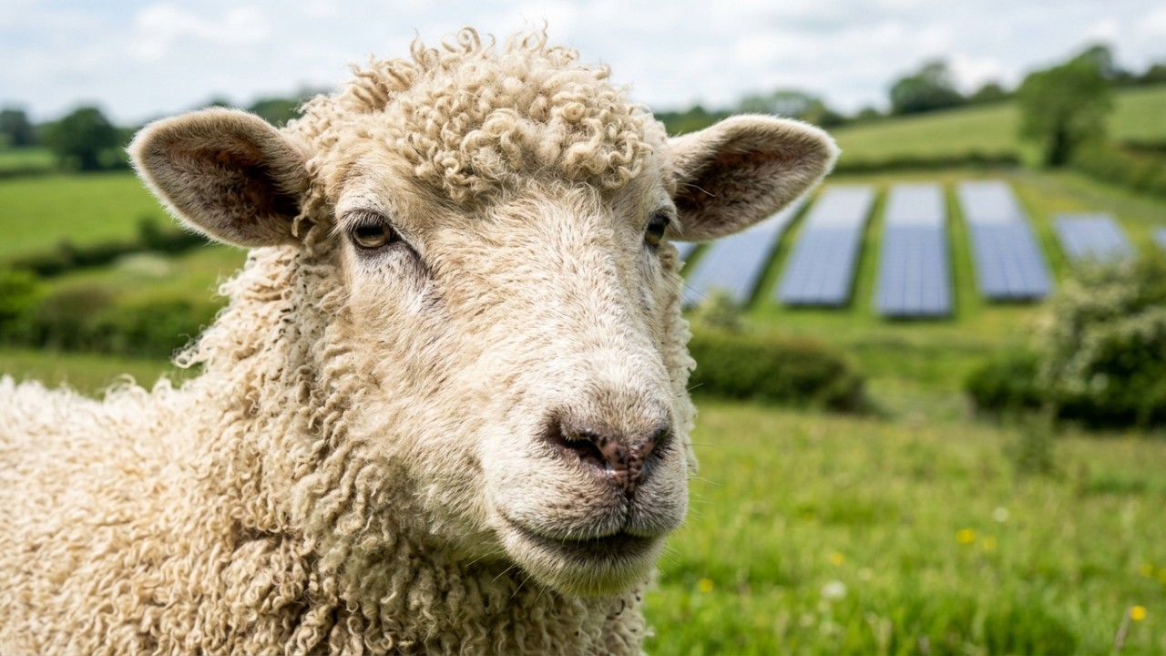 Usina solar com 40 ovelhas mostra como painéis pod