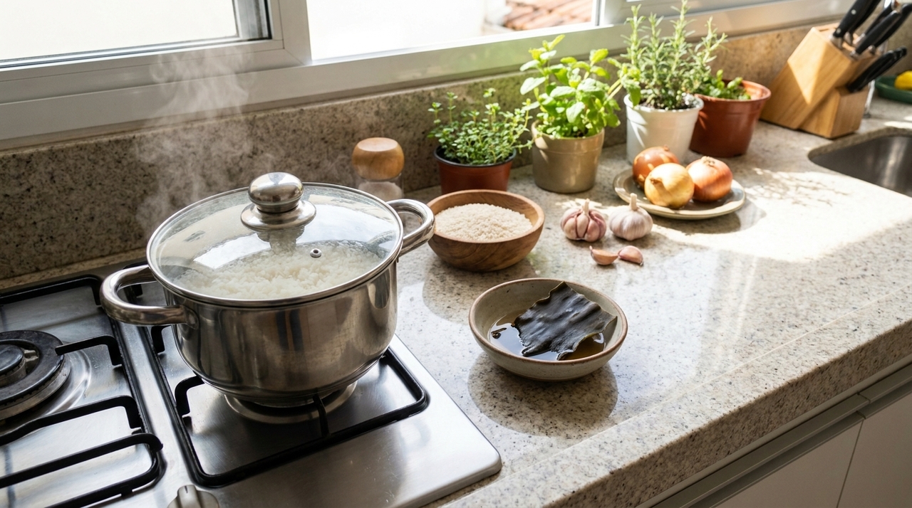 A kombu é conhecida pela presença de ácido glutâmico, ligado ao gosto umami.