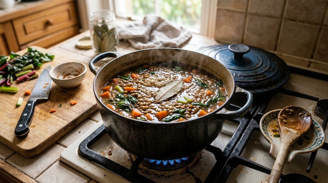 A lista de ingredientes segue a lógica da cozinha caseira espanhola: poucos itens, panela única e sabor construído em camadas.