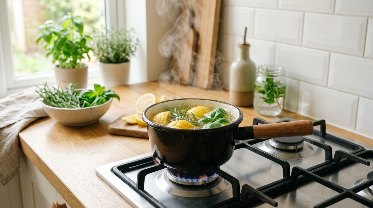 O uso mais frequente dessa combinação é como ambientador natural, em que o vapor da panela atua como um difusor caseiro que libera notas cítricas e herbais pela casa.