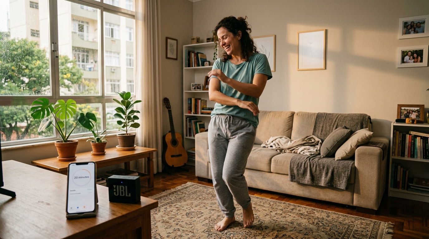 Vinte minutos de dança em casa ativam corpo e mente
