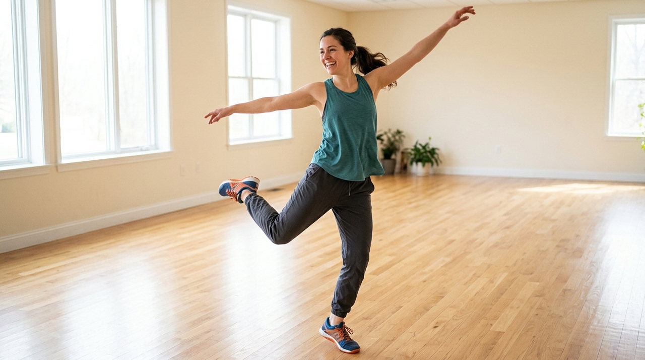 A dança envolve música, expressão, coordenação e diversão, o que reduz a sensação de obrigação.