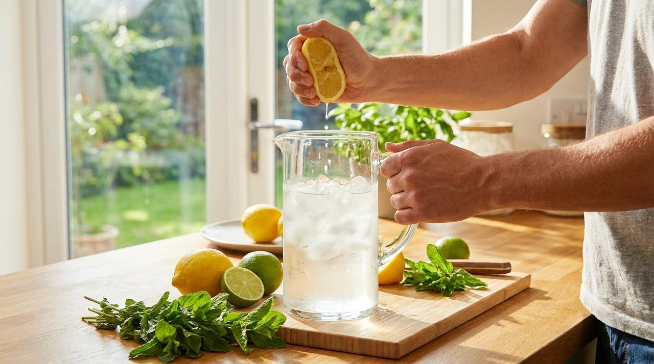 A limonada gelada tem uma lista de ingredientes mais curta e permite controlar o dulçor em casa.