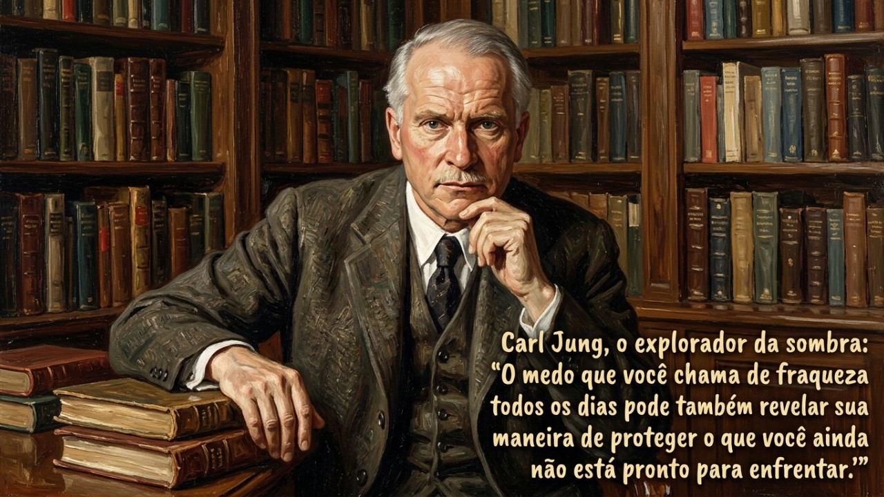Integrar a totalidade da nossa personalidade através da auto-observação nos liberta das defesas automáticas e promove a verdadeira saúde emocional. – Imagem gerada por IA