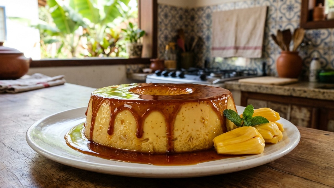 Pudim de jaca que dá água na boca, a receita é simples, nutr