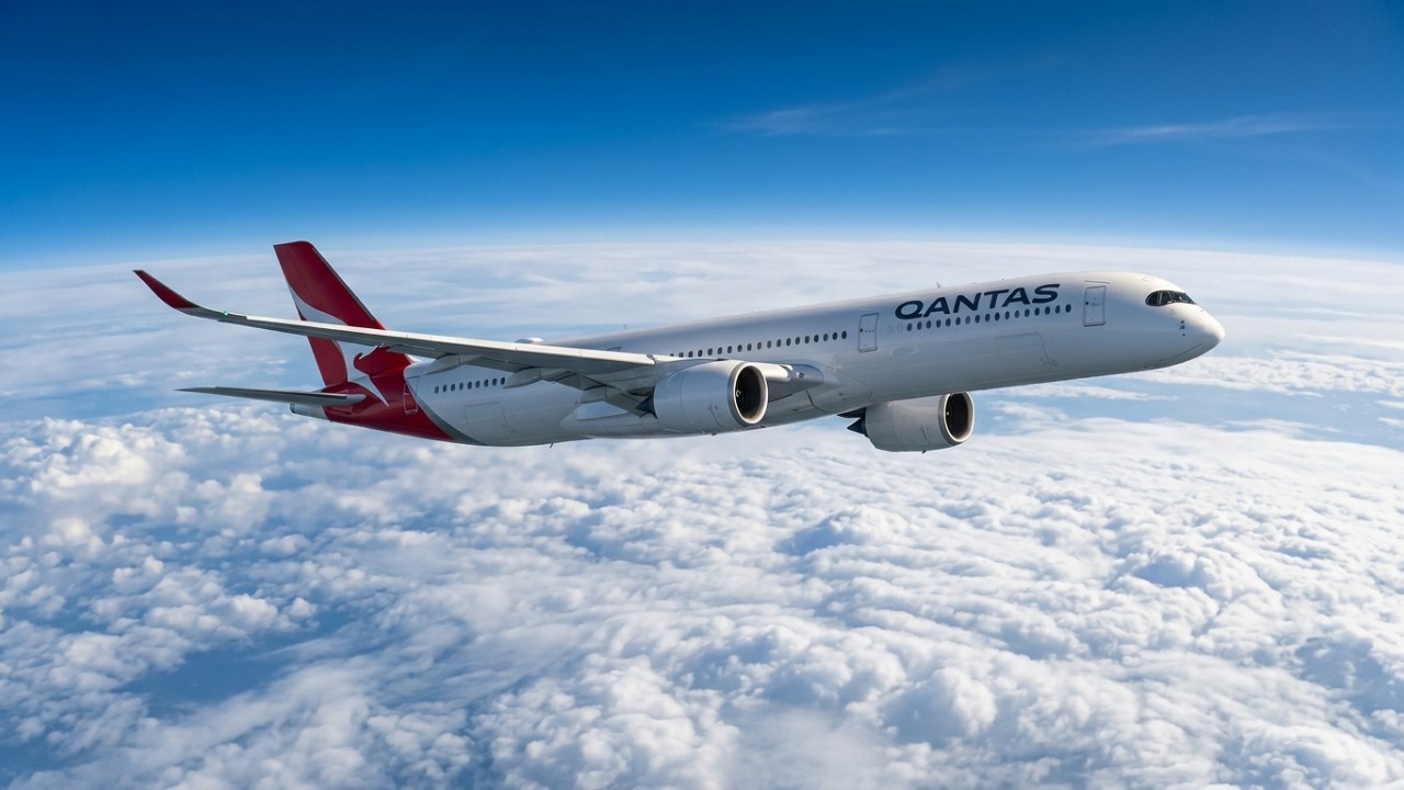 A aeronave foi projetada para realizar voos diretos de até 22 horas entre a Austrália, Nova York e Londres. – Imagem gerada por IA