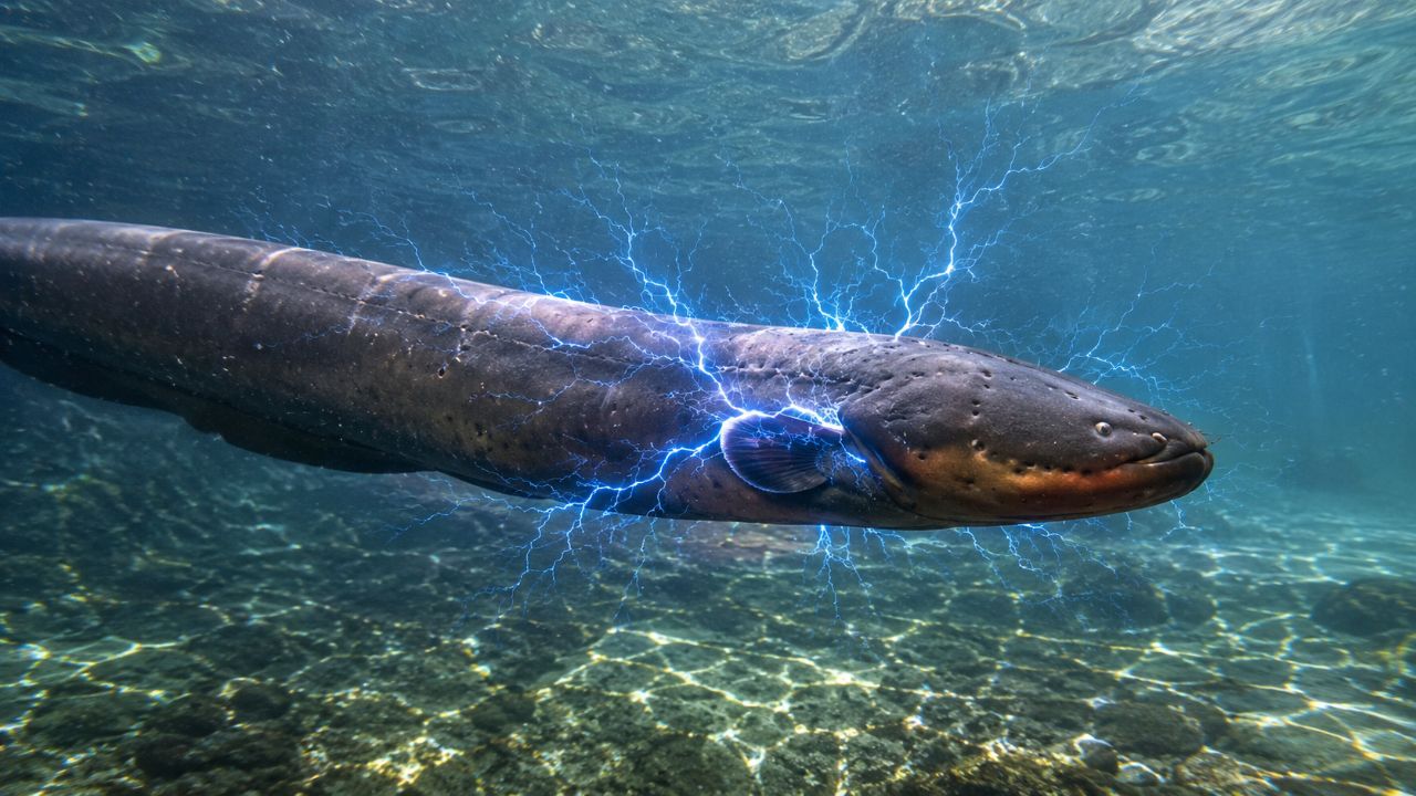 A água atua dispersando rapidamente a corrente elétrica gerada pelo peixe, o que reduz a energia interna e protege seus órgãos vitais.