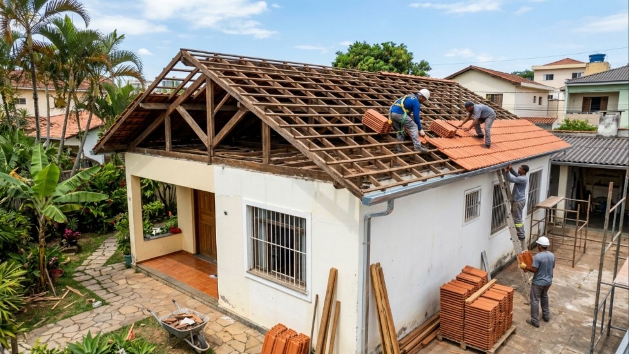 Detalhes como calhas e rufos podem surpreender no orçamento.