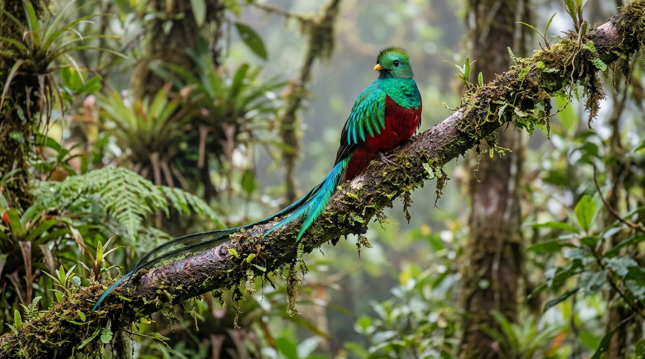 A aparência do quetzal é um dos principais motivos de sua fama.