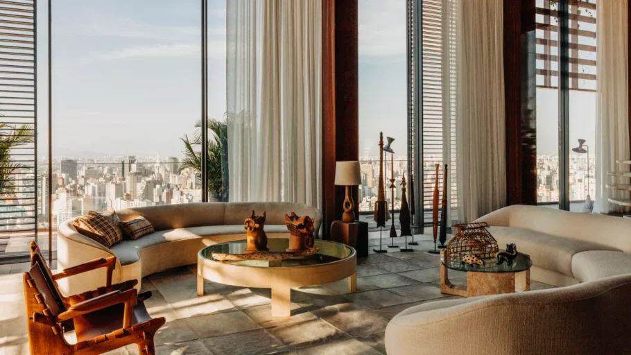 Penthouse Suite do Rosewood São Paulo, acomodação mais exclusiva do luxuoso hotel