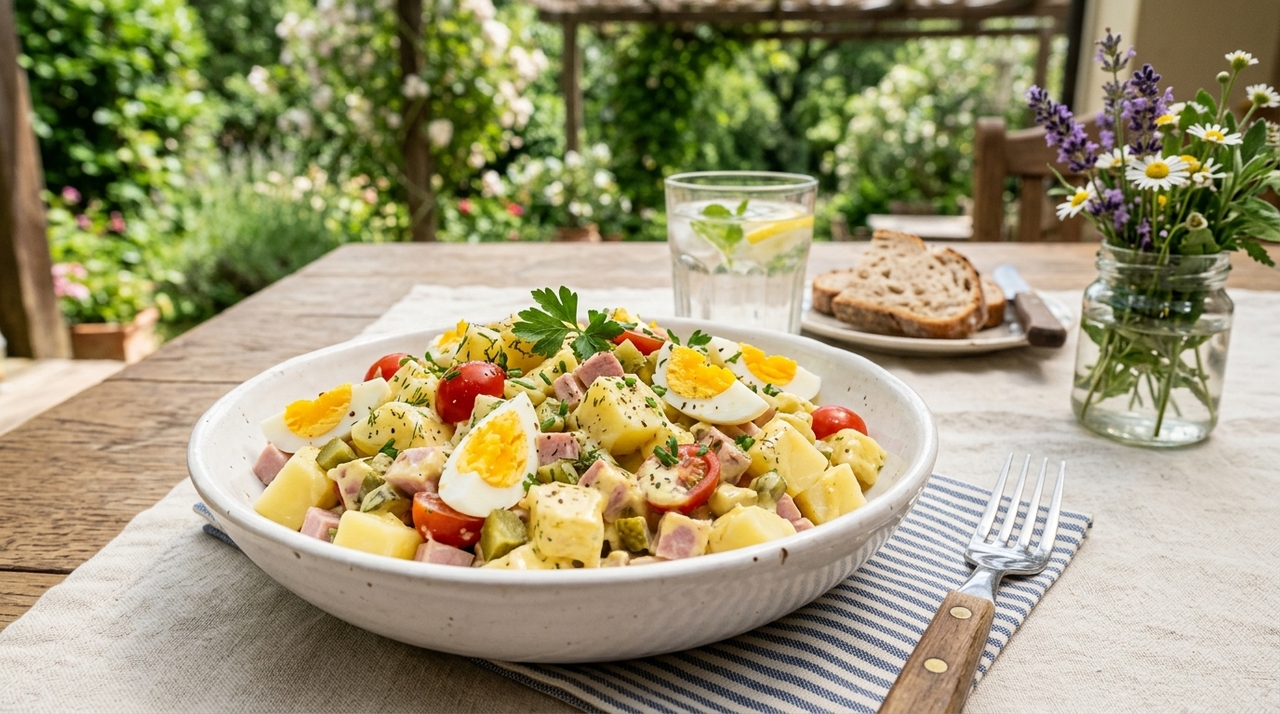 Conchita, uma cozinheira de 83 anos: “Às vezes, em vez de salada russa, preparo salada piemontesa com batatas, presunto de York e tomates-cereja.”