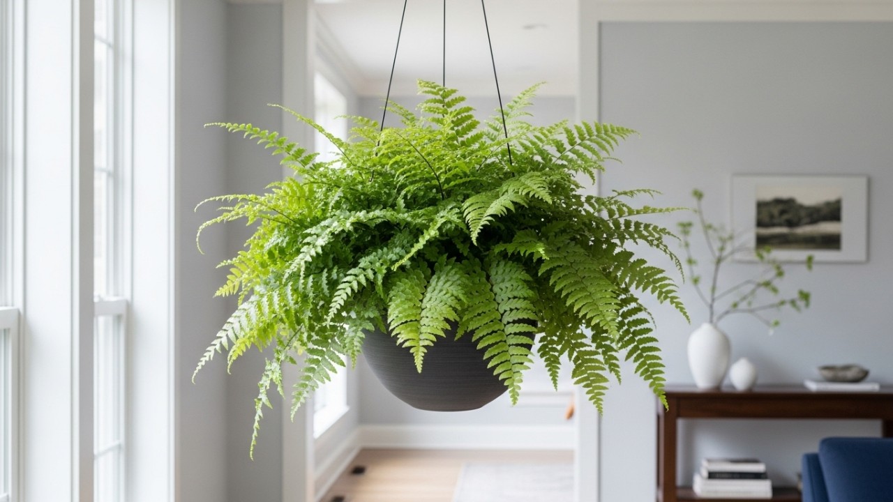 O cultivo correto da samambaia prateada exige cuidados com iluminação indireta, rega equilibrada e adubação para garantir folhagens exuberantes e saudáveis. – Imagem gerada por IA
