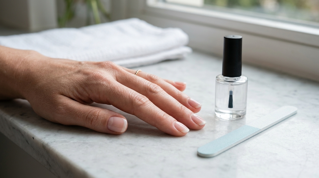A técnica francesa de reforço da unha usa camadas finas de produtos específicos para criar uma estrutura protetora sobre a unha natural.