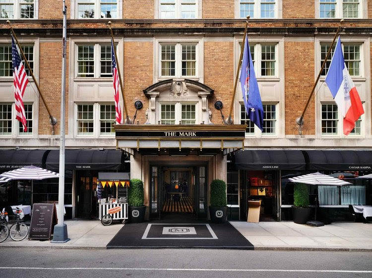 Fachada do exclusivíssimo The Mark, no Upper East Side, em Nova York