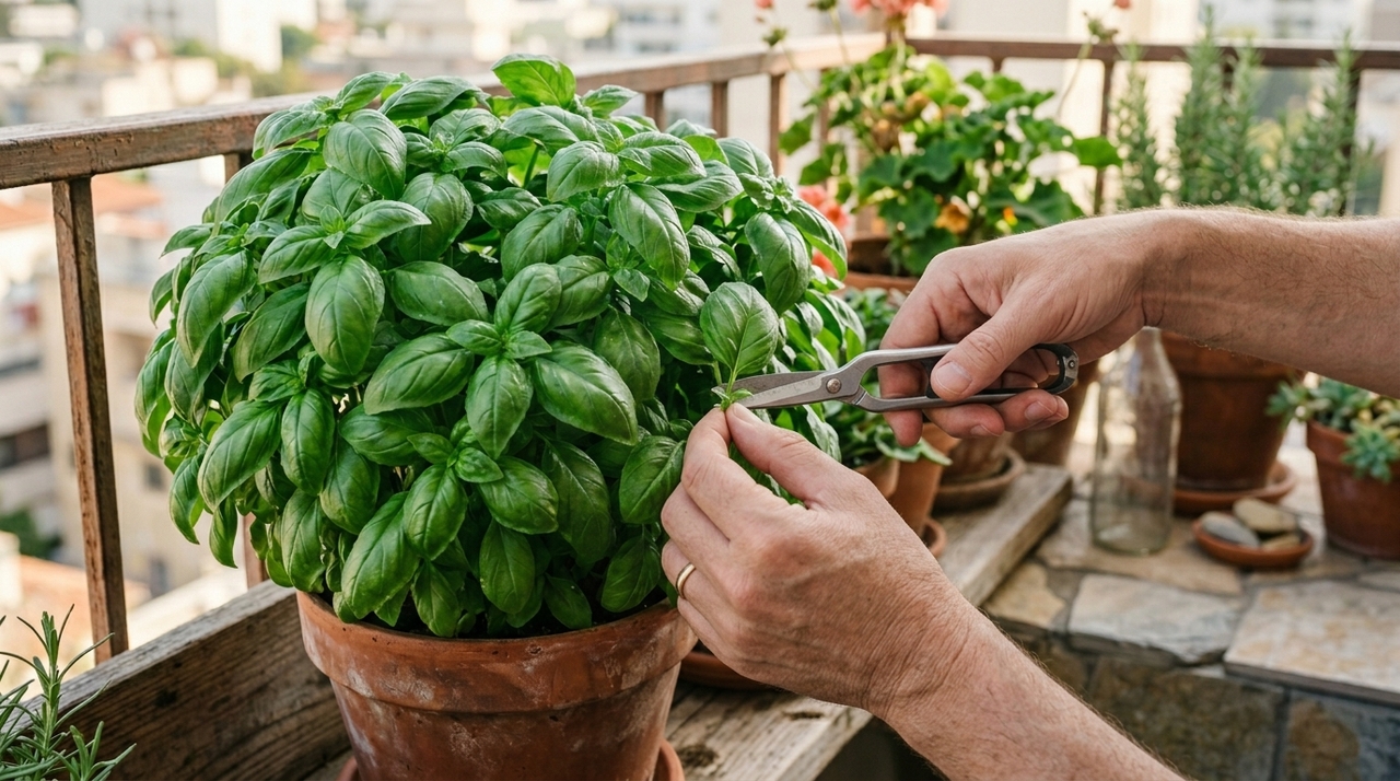 Uma dica para cultivar manjericão no vaso para que ele cresç