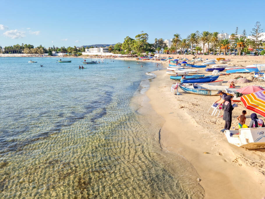 A Praia de Hammamet, na Tunísia, foi eleita a mais bonita do mundo, segundo a ciência