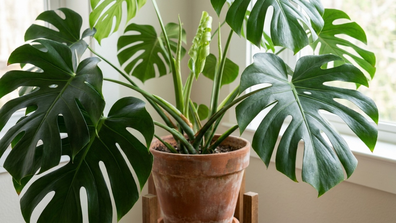 A monstera transforma qualquer ambiente interno com sua beleza tropical e elegância marcante.