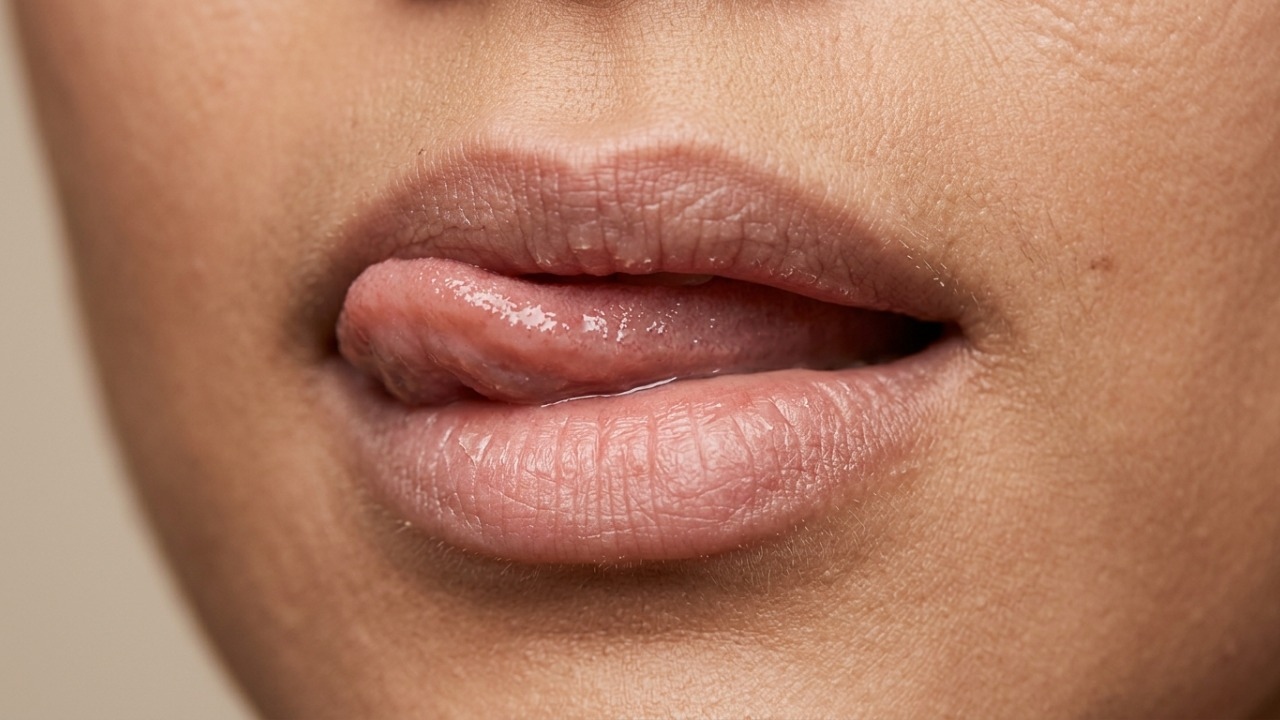 A evaporação rápida da saliva acelera o ressecamento da pele.