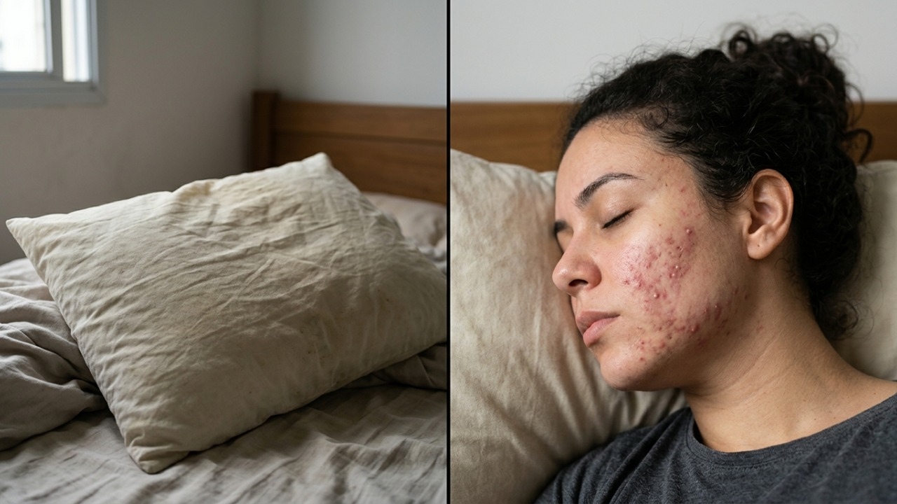 Atrito e resíduos na fronha agravam a inflamação, mas não causam acne.