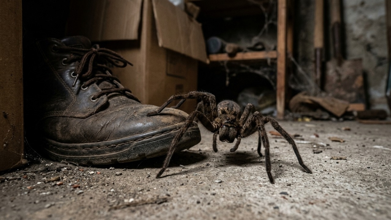 Aranha-armadeira esconde-se em entulhos próximos de residências e ambientes urbanos.