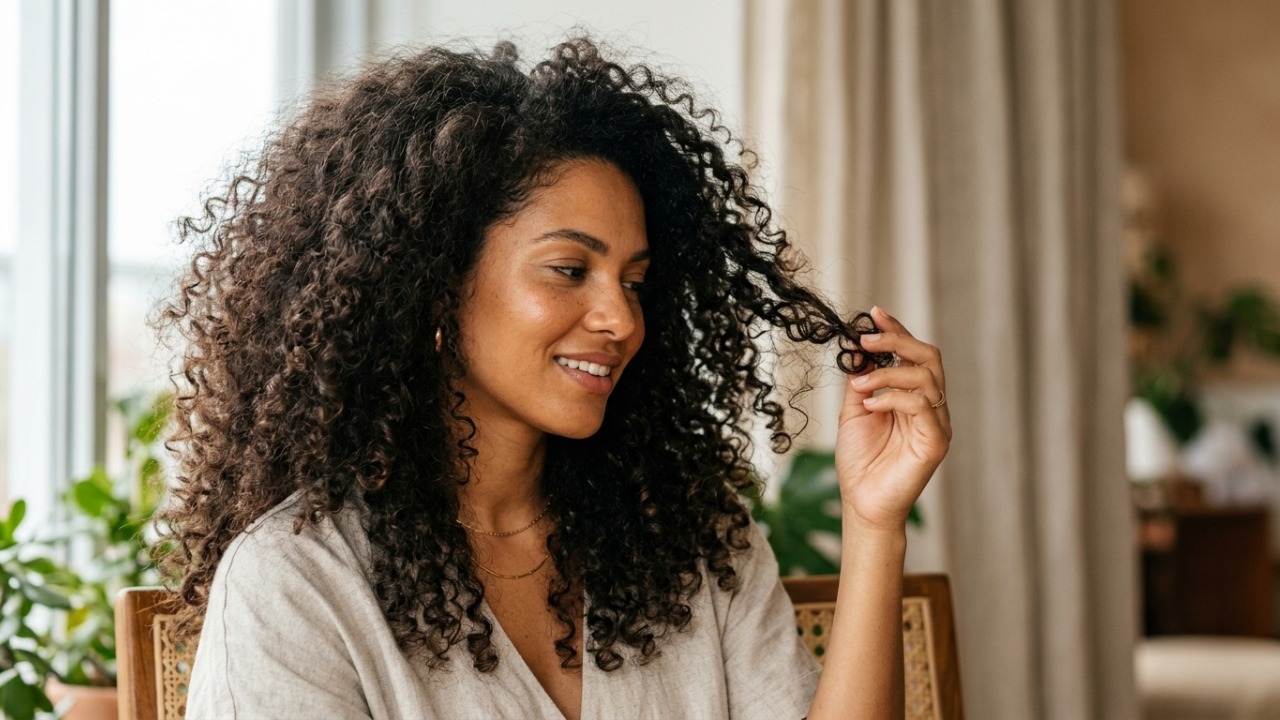 Formato espiral dificultado distribuição do óleo natural, favorecendo o surgimento de frizz.