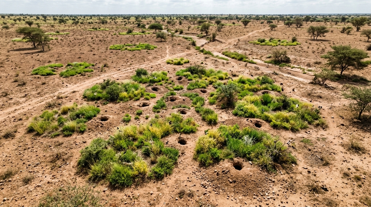Segundo os relatos sobre o projeto, imagens aéreas e de satélite mostraram pequenas manchas verdes em pontos antes dominados por areia exposta.