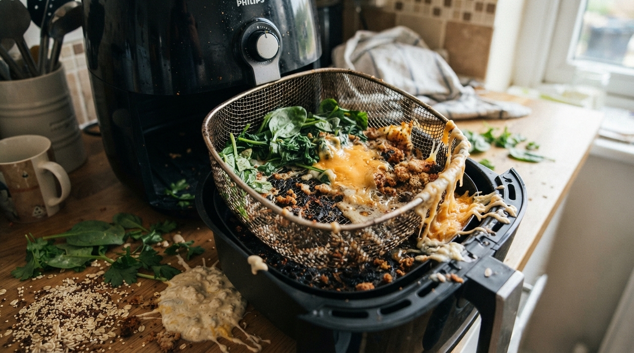 A air fryer prepara os alimentos por meio da circulação intensa de ar quente.