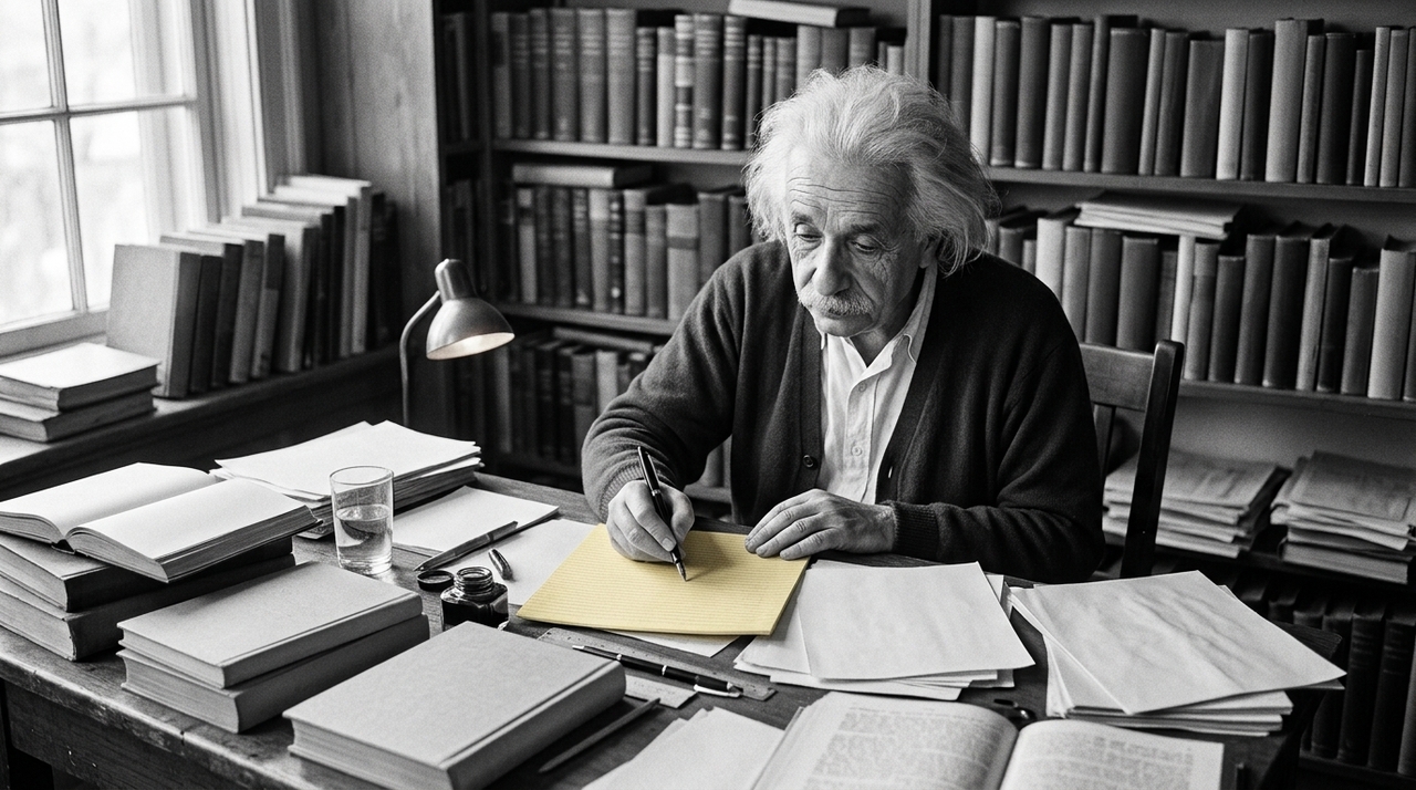 A trajetória de Albert Einstein mostra que sua fama não nasceu de autopromoção, mas de uma dedicação profunda a problemas difíceis.