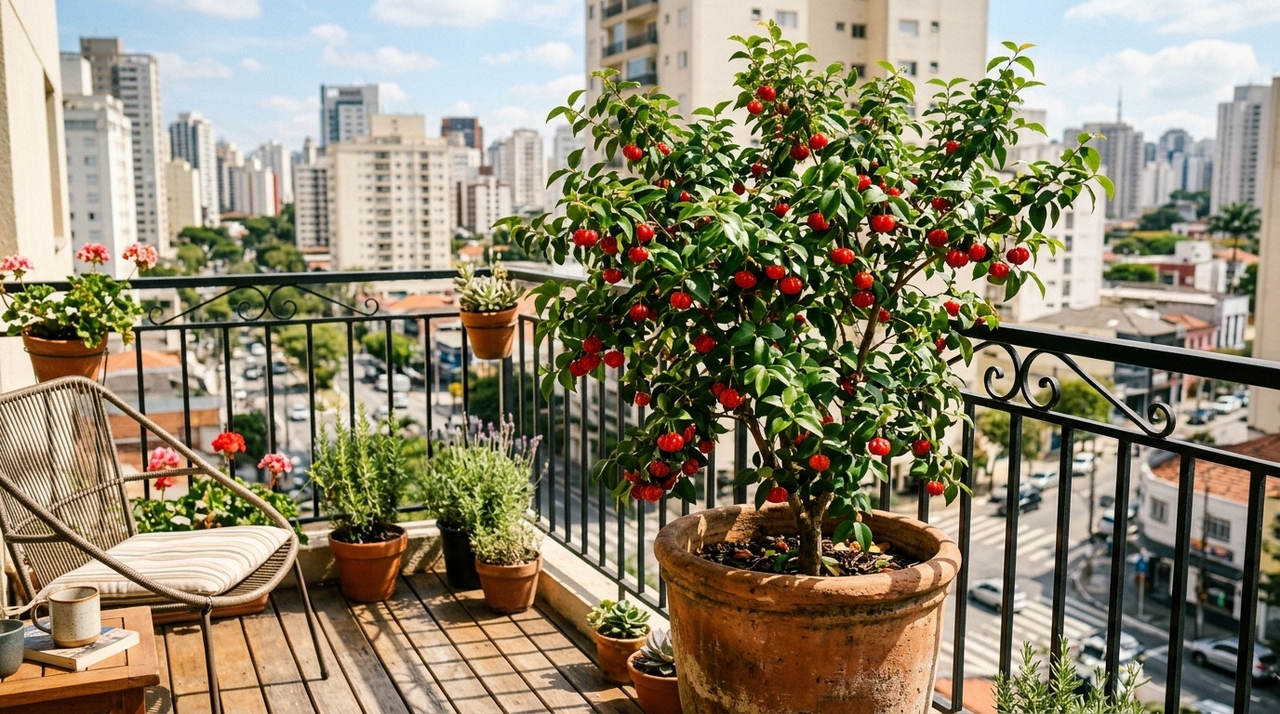 De modo geral, as espécies que melhor se adaptam a apartamentos com varanda são de pequeno porte, com boa resistência a ventos moderados e capacidade de frutificar em vasos