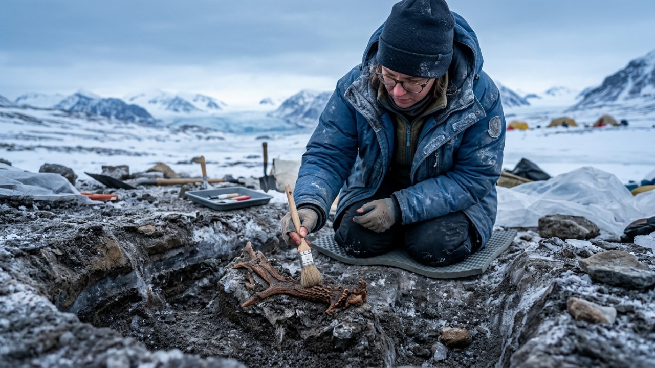 O permafrost da Groenlândia funciona como uma cápsula do tempo para a história humana. – Imagem gerada por IA