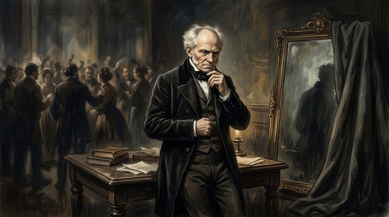O pensamento filosófico de Schopenhauer destaca que viver sob a expectativa alheia enfraquece nossa essência.
