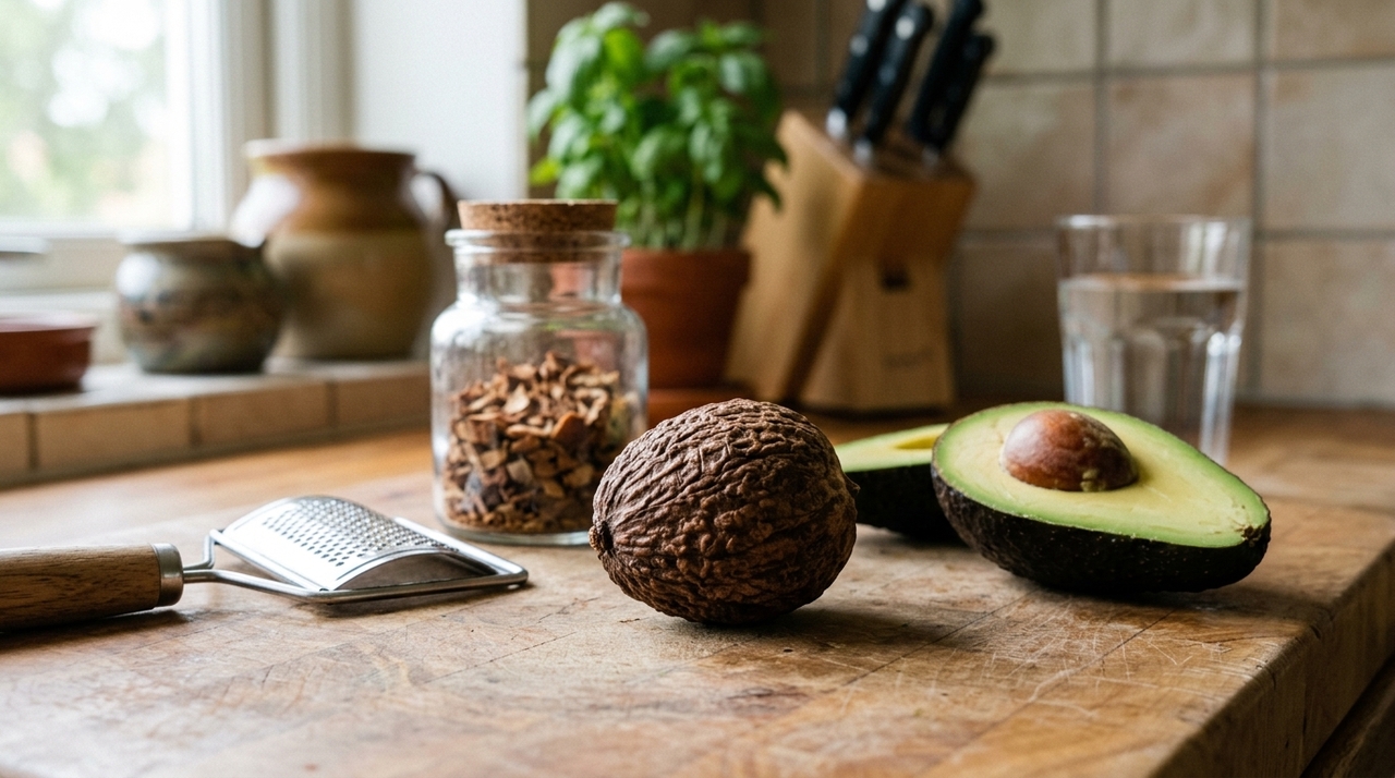 O fruto comestível do abacateiro, Persea americana, pertence à família Lauraceae e é cultivado em regiões tropicais e subtropicais.