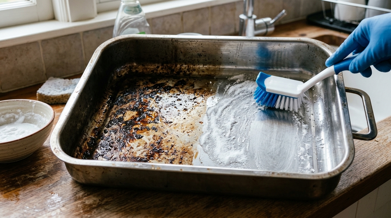 O forno é um aparelho fechado capaz de conservar calor em altas temperaturas, condição que cozinha os alimentos e também fixa respingos na assadeira.