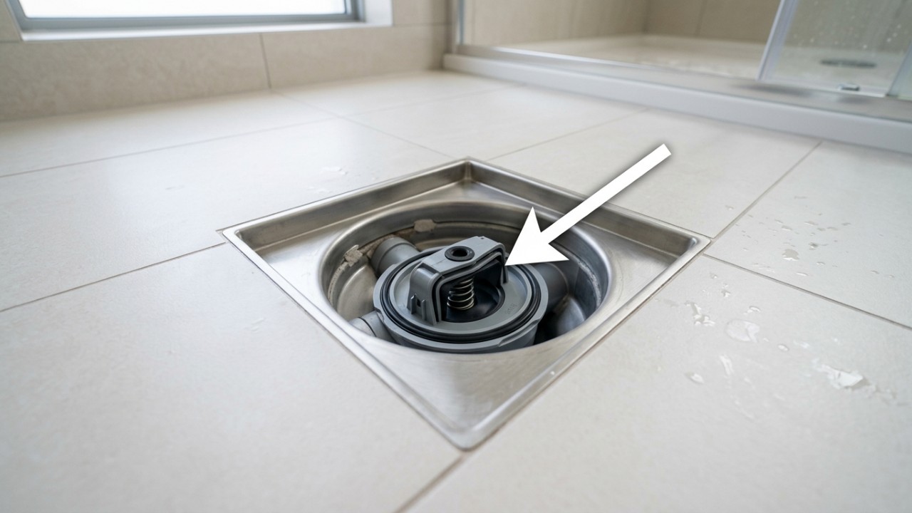 A instalação de dispositivos antiodor modernos bloqueia o retorno de gases e insetos. – Imagem gerada por IA