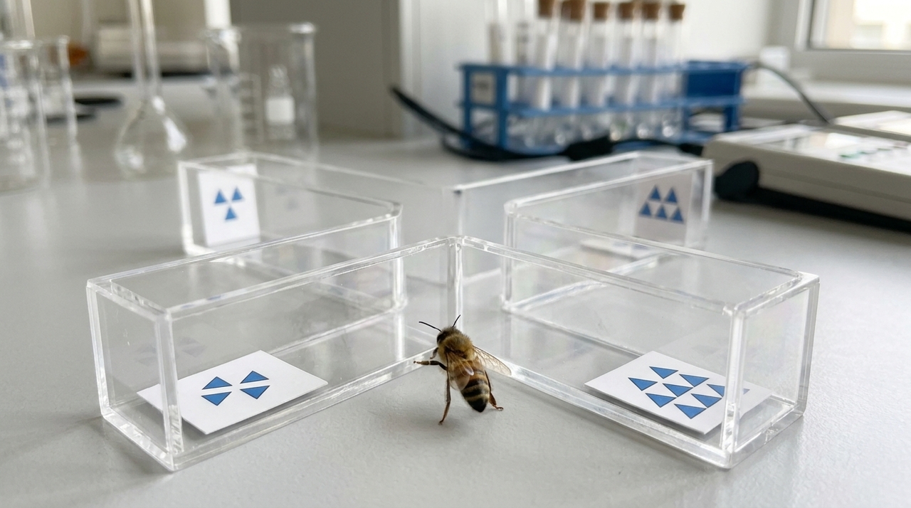 Estudos com abelhas-europeias, da espécie Apis mellifera, indicam que elas distinguem pequenas quantidades e podem usar o número de elementos como informação.