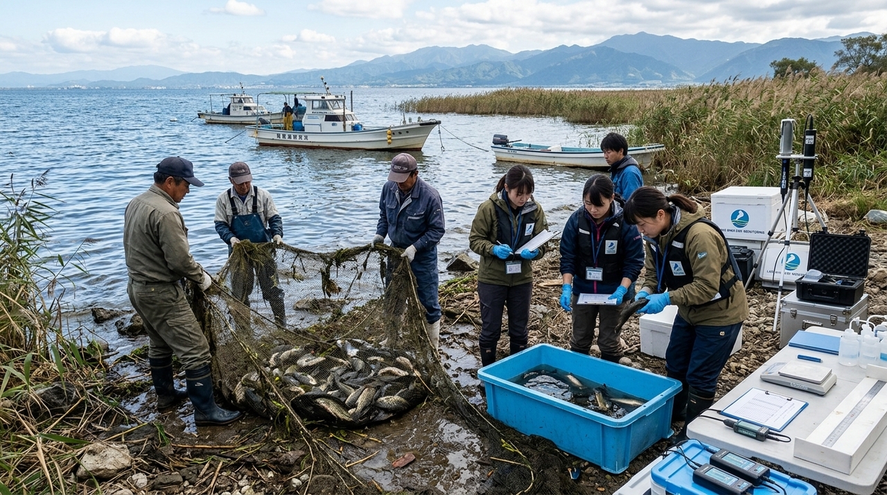 O Lago Biwa abriga espécies que evoluíram isoladas durante milhões de anos.