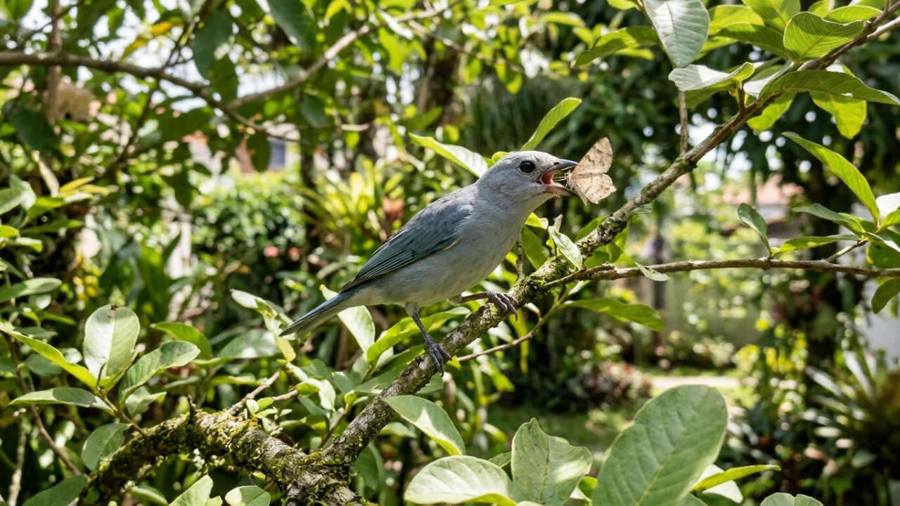 A manutenção de pássaros em gaiolas impacta a biodiversidade urbana e favorece a proliferação de pragas residenciais. – Imagem gerada por IA