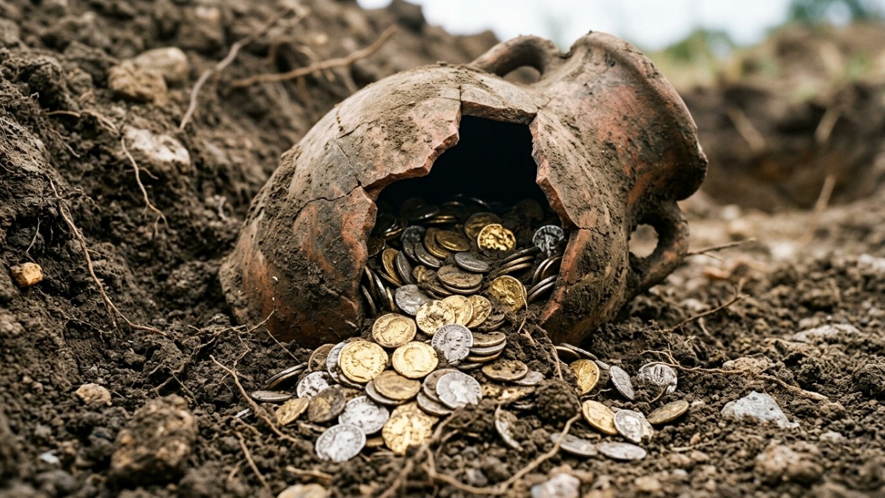 Achados arqueológicos de tesouros esquecidos ajudam a reescrever a história dos conflitos do império. – Imagem gerada por IA
