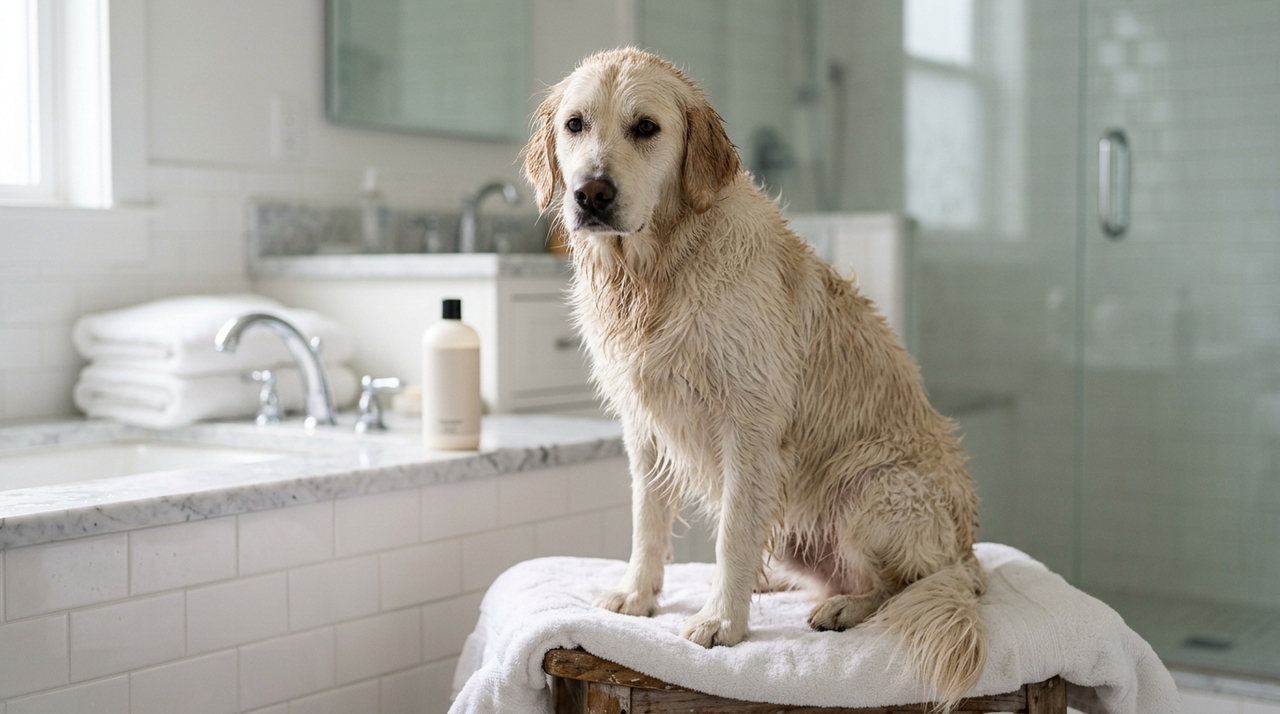 Um dos erros mais frequentes após dar banho no pet é deixar o pelo úmido por muito tempo.