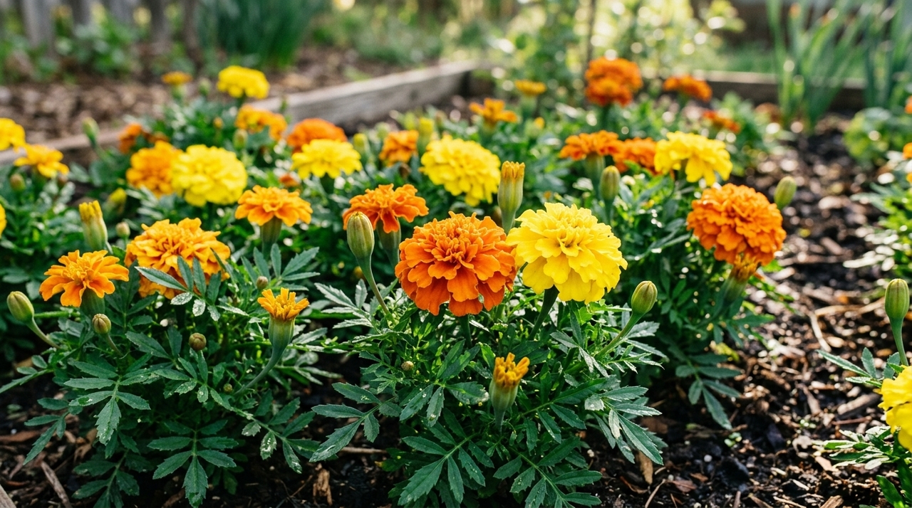 A calêndula aproveita o frio de julho para desenvolver raízes fortes e uma folhagem saudável, o que resulta em floração abundante na primavera
