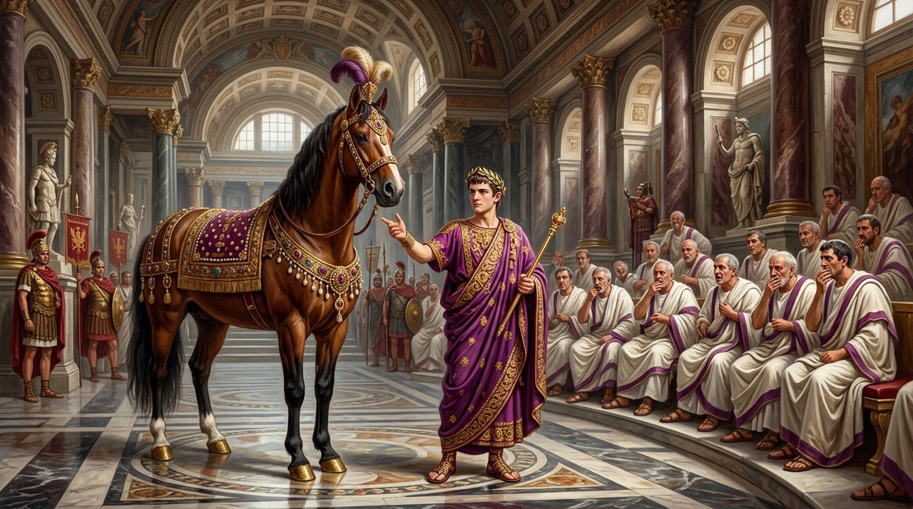 A história de que Calígula nomeou Incitatus como senador atravessou séculos, mas os historiadores ainda discutem sua interpretação.