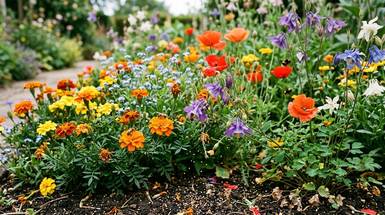 Depois da floração, essas plantas formam sementes que permanecem no solo até encontrarem condições favoráveis para germinar.