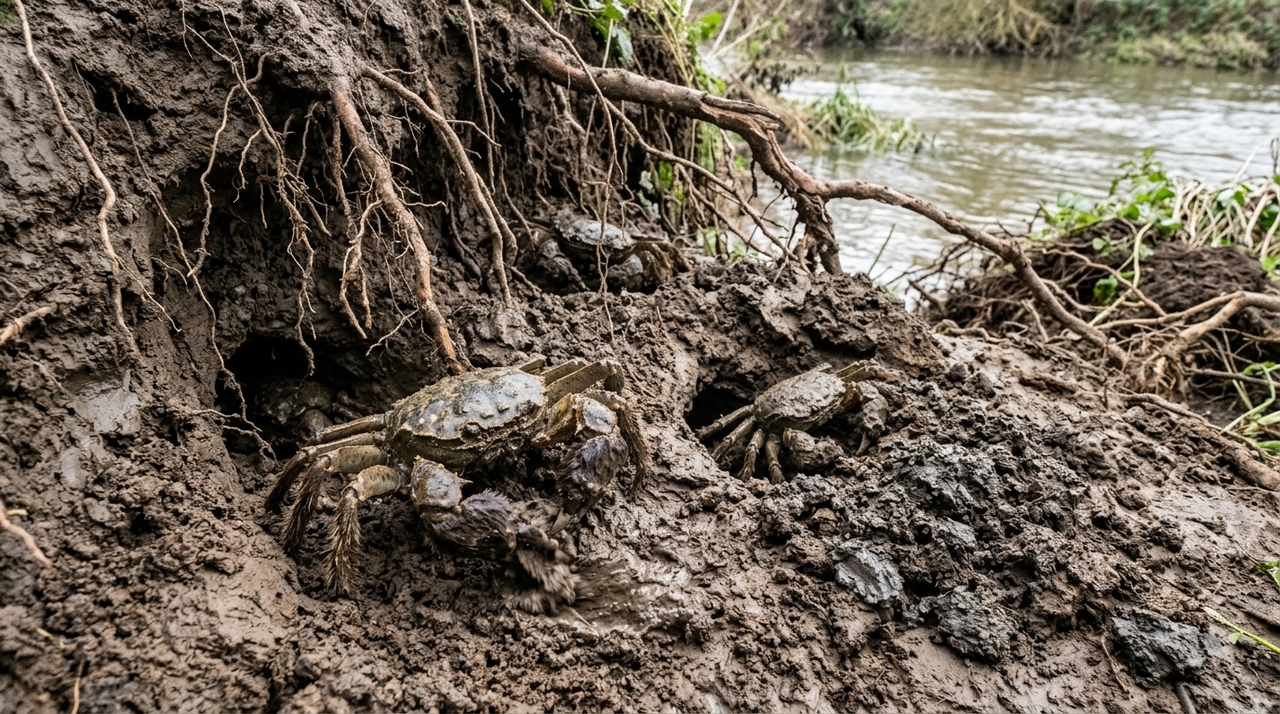Além de pressionar a biodiversidade aquática, a espécie abre tocas profundas para encontrar abrigo.