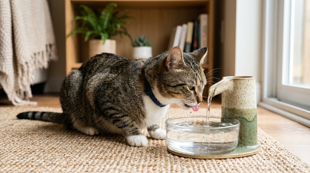 Os ancestrais dos gatos domésticos obtinham boa parte dos líquidos diretamente das presas, o que ajuda a explicar sua menor tendência a procurar o bebedouro.