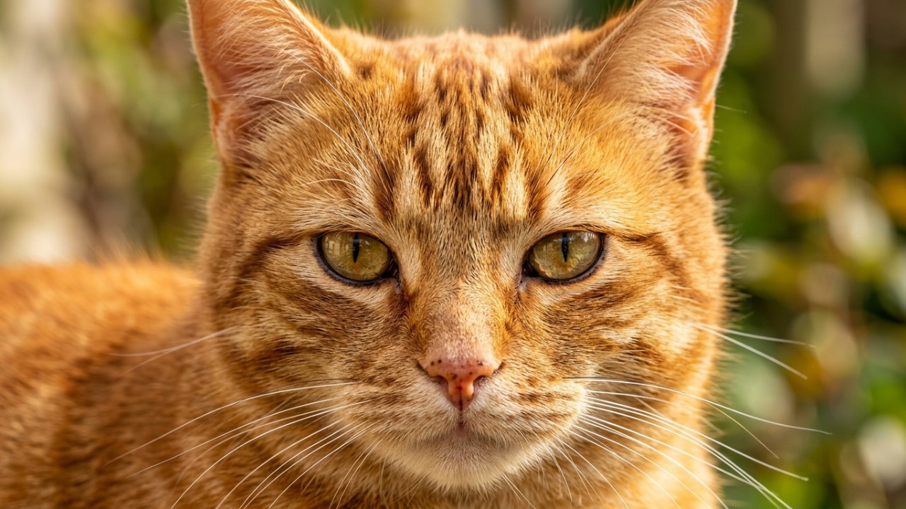 A genética por trás dos padrões de pelagem dos gatos laranjas. – Imagem gerada por IA