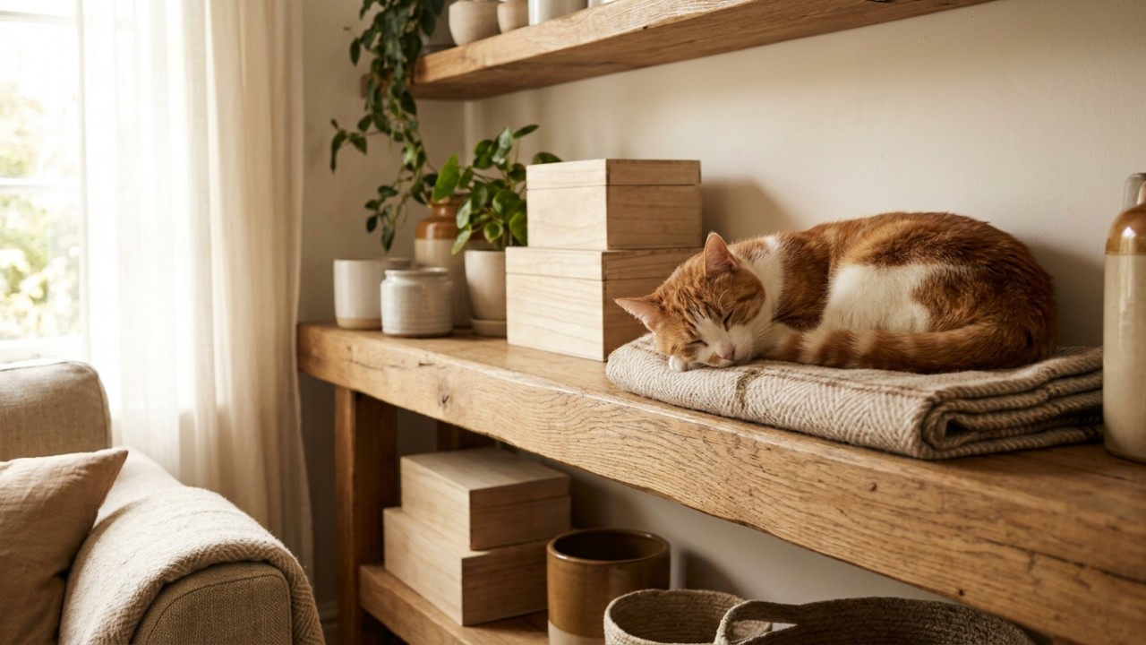 O tédio em felinos confinados pode causar graves problemas de comportamento e ansiedade. – Imagem gerada por IA